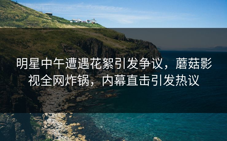 明星中午遭遇花絮引发争议，蘑菇影视全网炸锅，内幕直击引发热议
